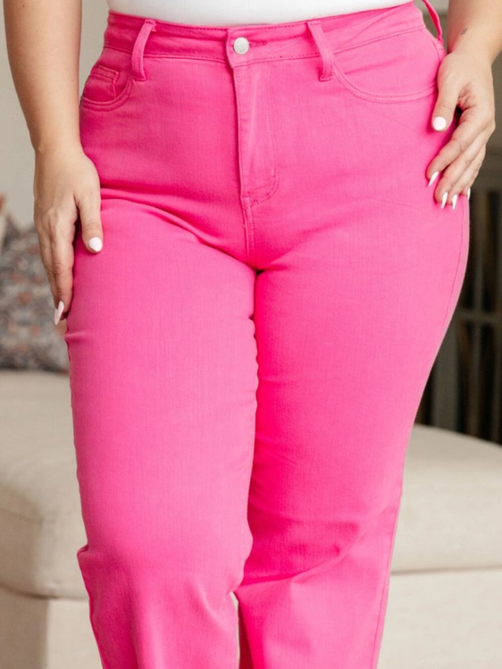 Judy Blue Barbara High Rise Garment Dyed 90's Straight Jeans